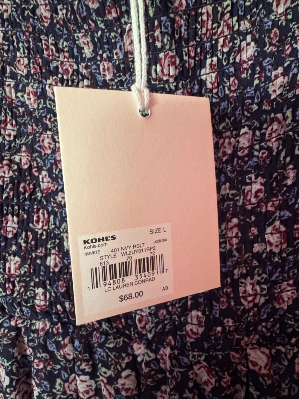NWT! LC Lauren Conrad Midi Floral Dress - Picture 3 of 4